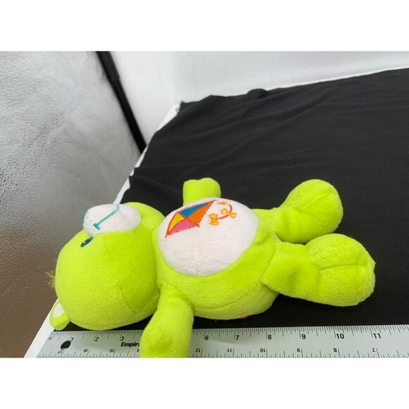 Care Bear Do Your Best Bear Plush Lime Green Kite 2002 11" Stuffed Animal Toy Pl - Picture 5 of 9